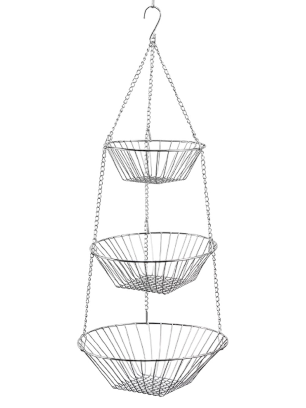 RSVP International versatile
Chrome Wire 3 Tier Hanging Basket